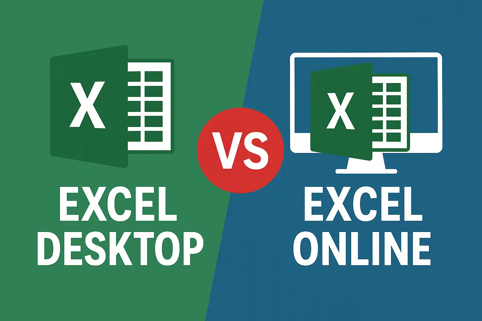 excel desktop vs excel online