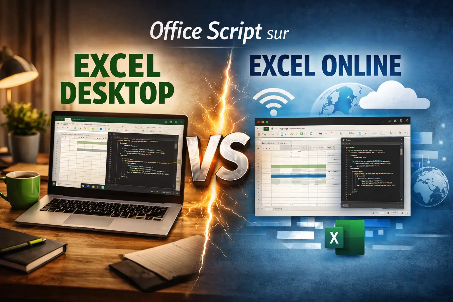 office script excel desktop vs excel online