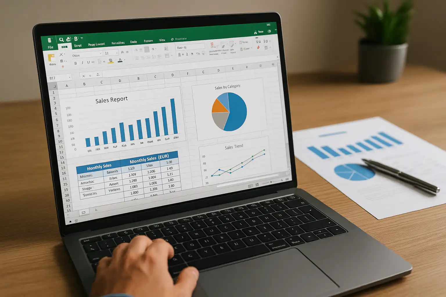 reporting vente excel template