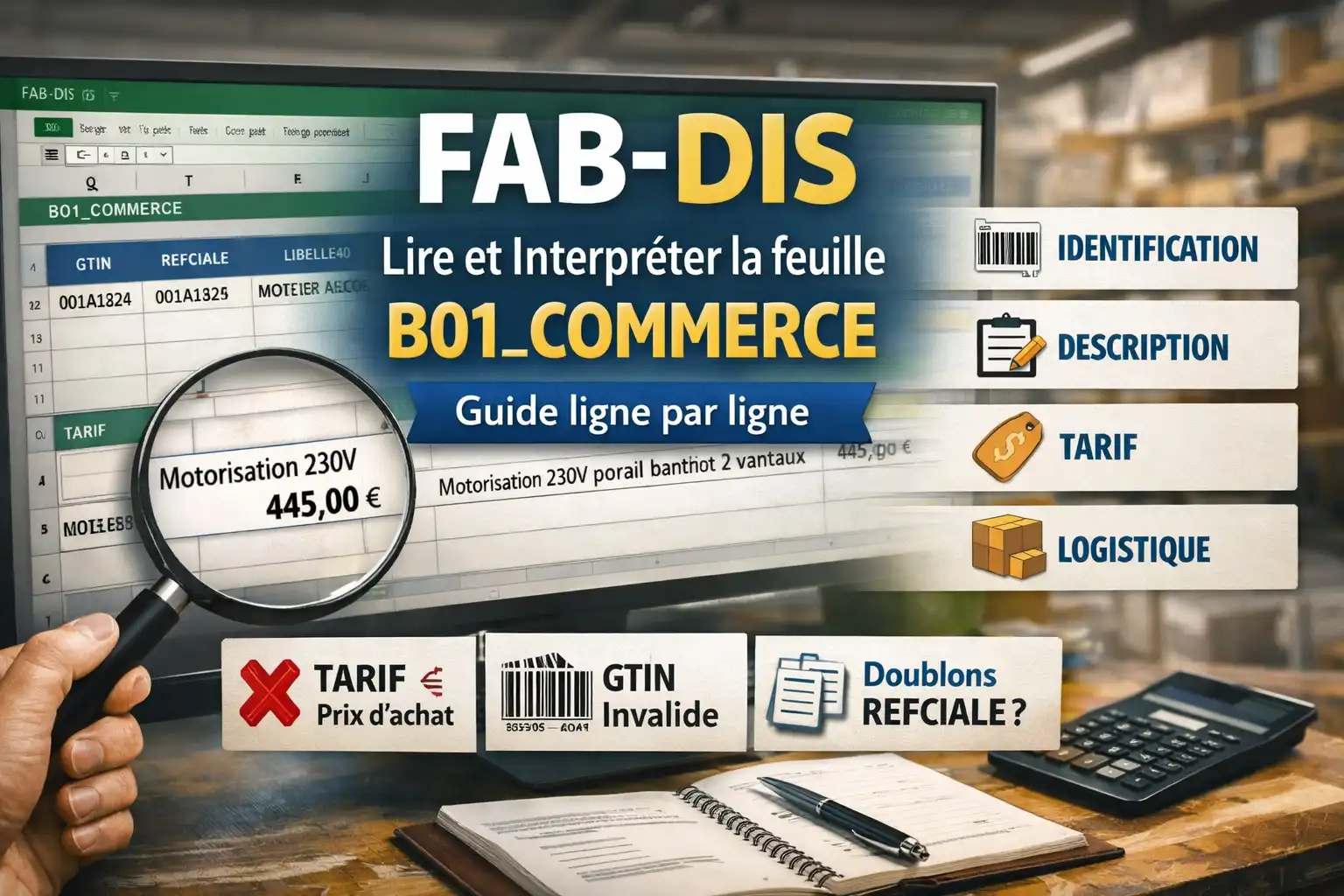 fabdis guide b01 commerce automatiser excel